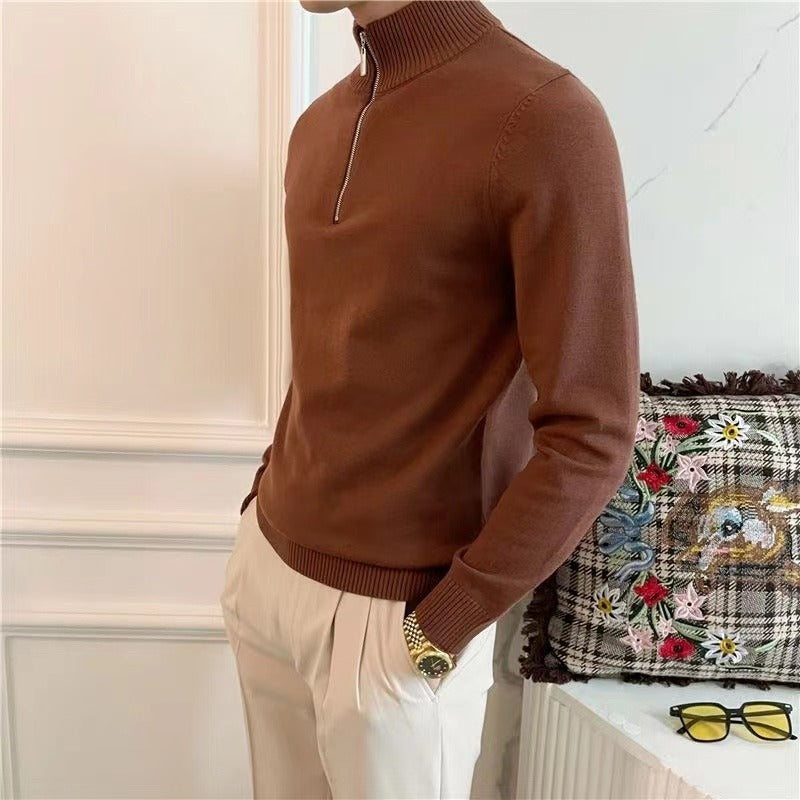 Better than Your Average  Men's Quarter Zip Pullover Sweater