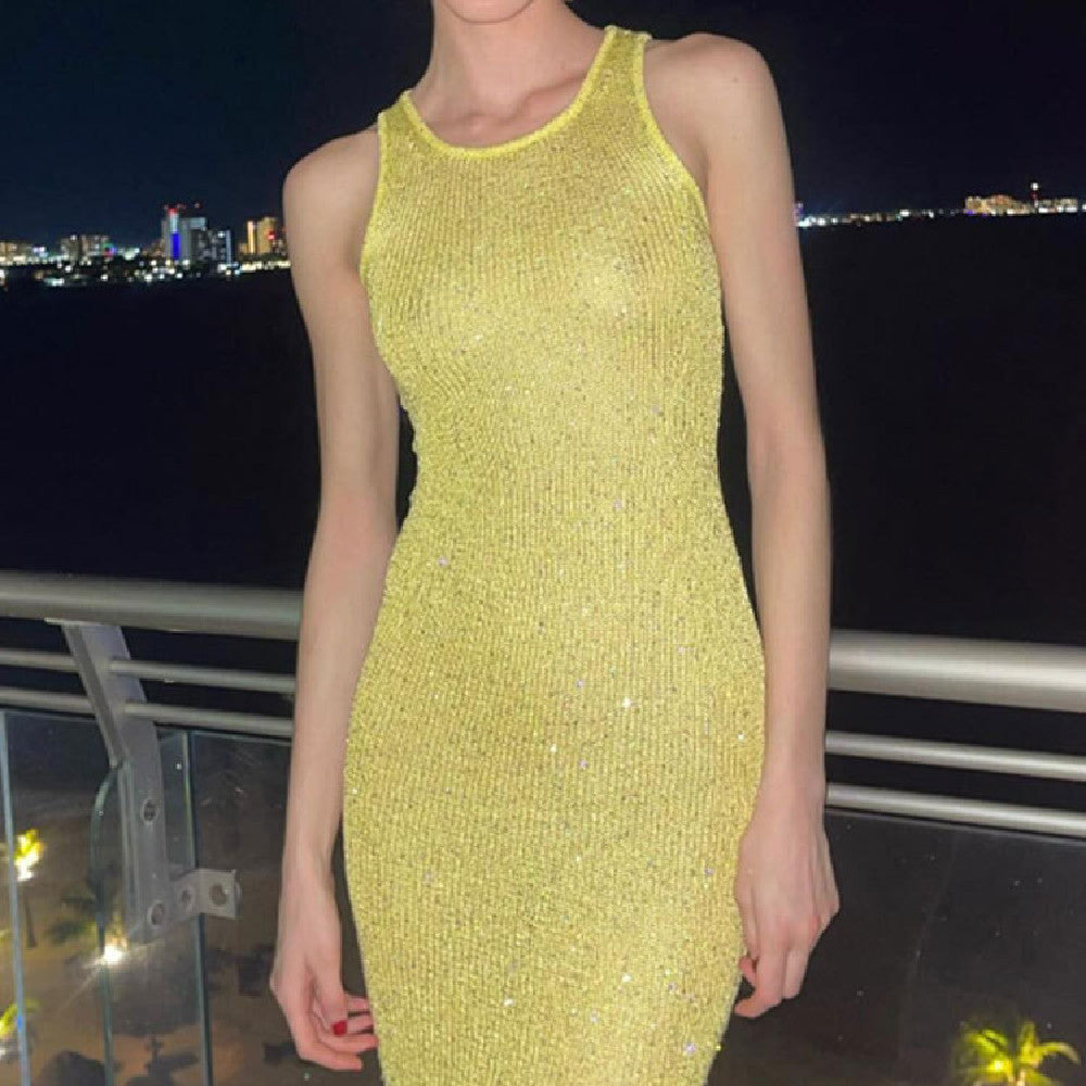 Moonlit Glow Knitted Dress