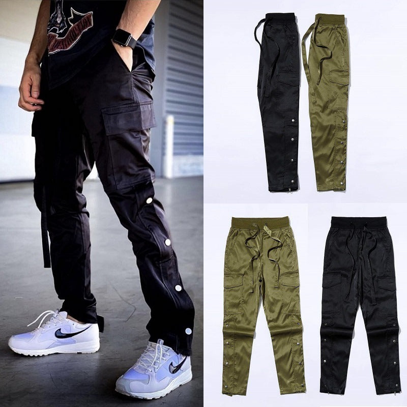 Sleek and Smooth Buttoned Down Cargo Pants