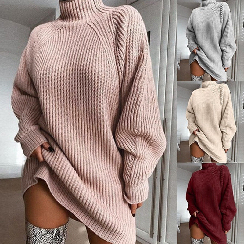 Comfy Cozy Turtleneck Sweater Dress