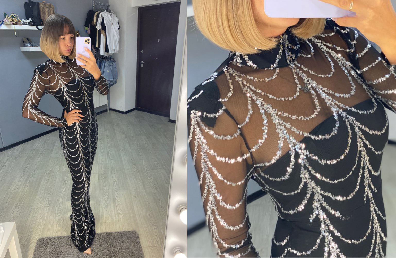 Stole Thee Show Sequins Maxi Dress