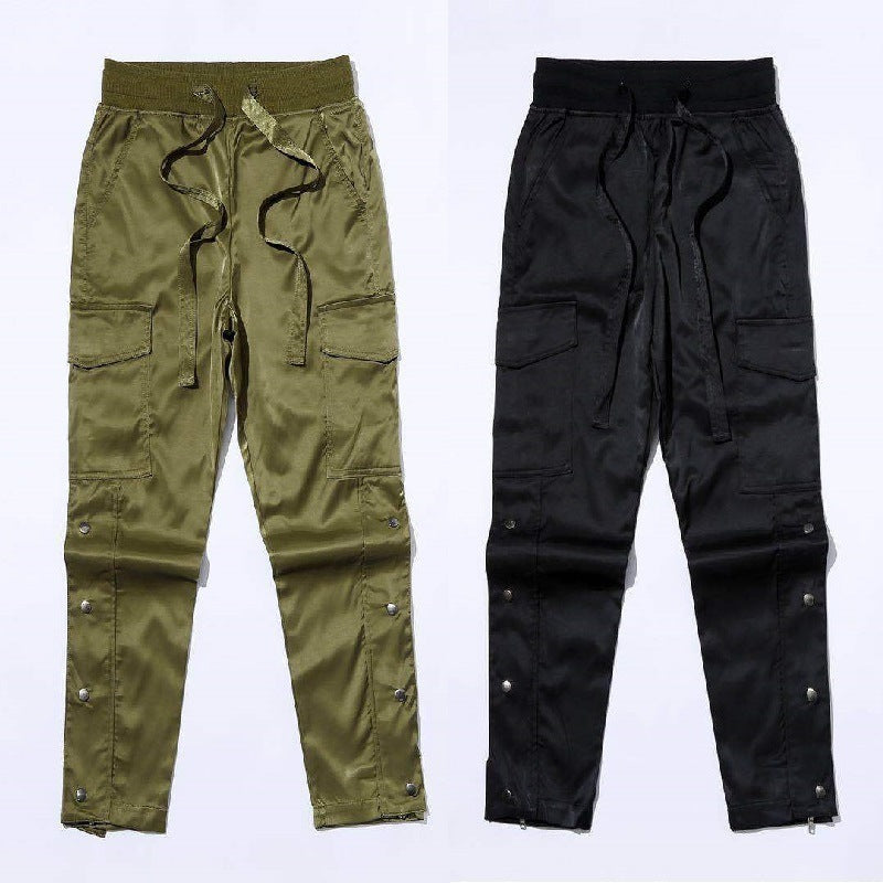 Sleek and Smooth Buttoned Down Cargo Pants