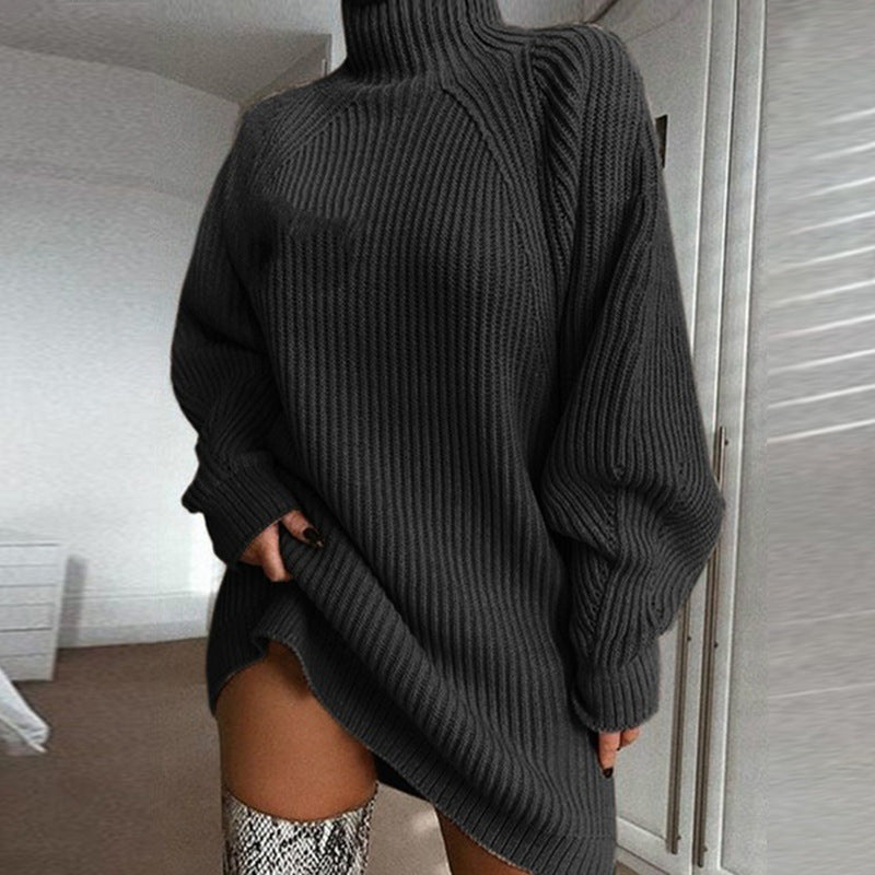 Comfy Cozy Turtleneck Sweater Dress