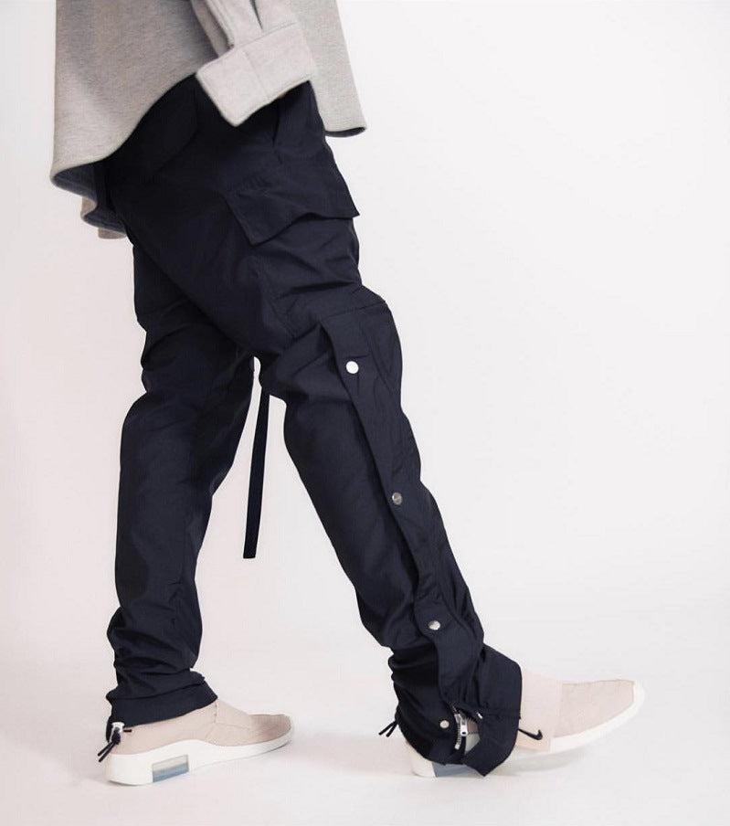 Sleek and Smooth Buttoned Down Cargo Pants