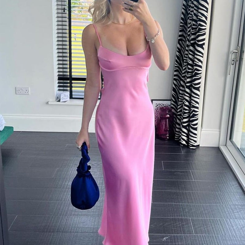 A Lil' Show Off Satin Dress