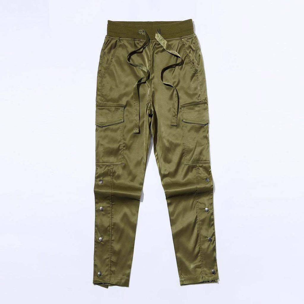 Sleek and Smooth Buttoned Down Cargo Pants