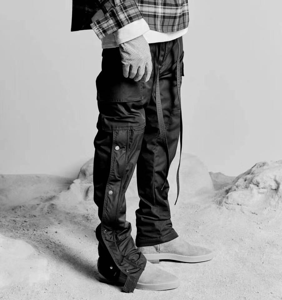 Sleek and Smooth Buttoned Down Cargo Pants