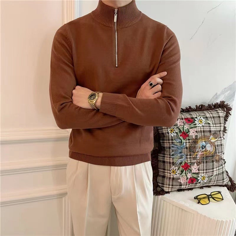 Better than Your Average  Men's Quarter Zip Pullover Sweater