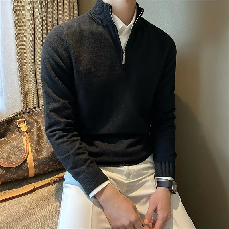 Better than Your Average  Men's Quarter Zip Pullover Sweater