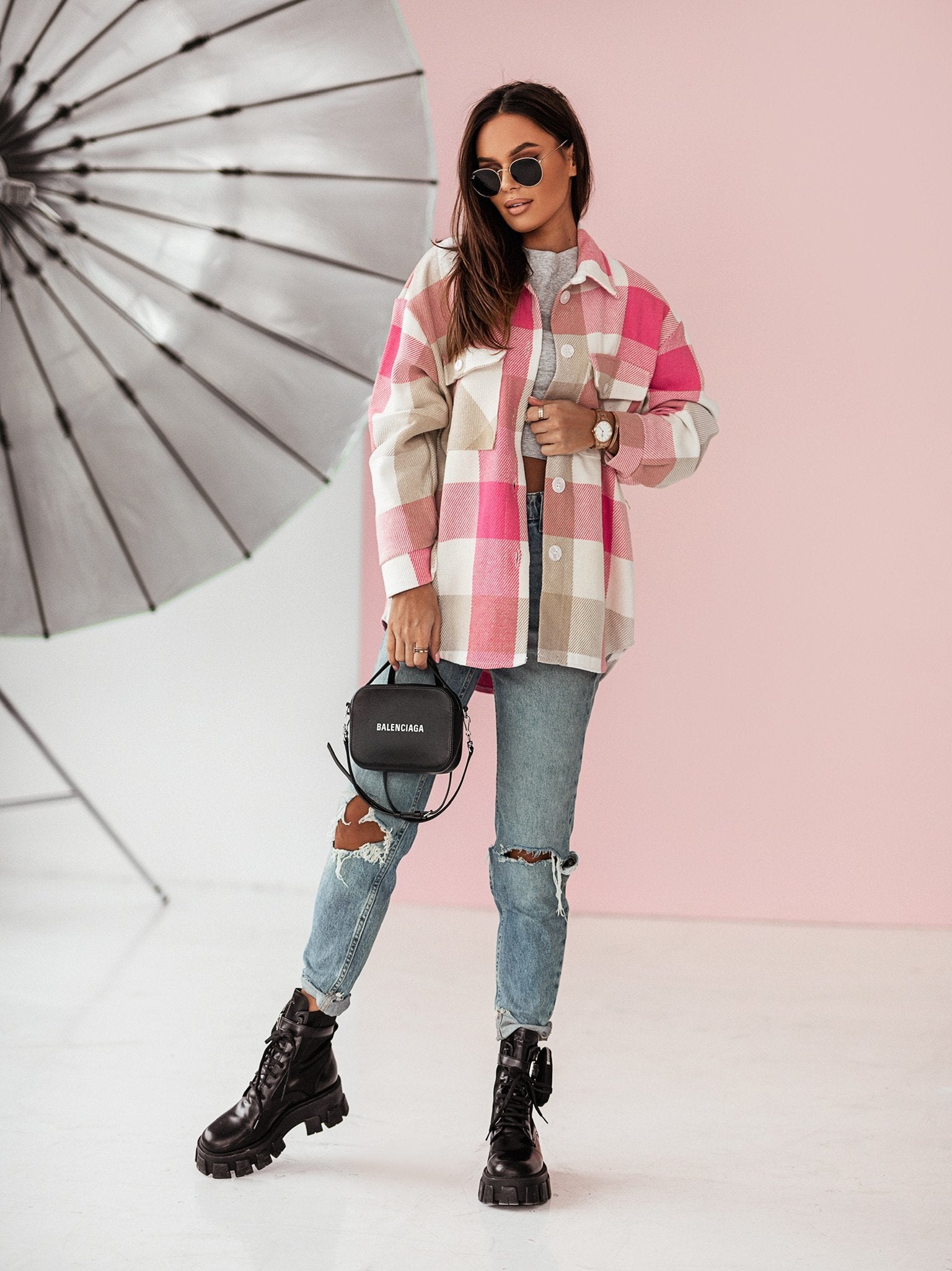 Color Me Plaid Women Wool Top