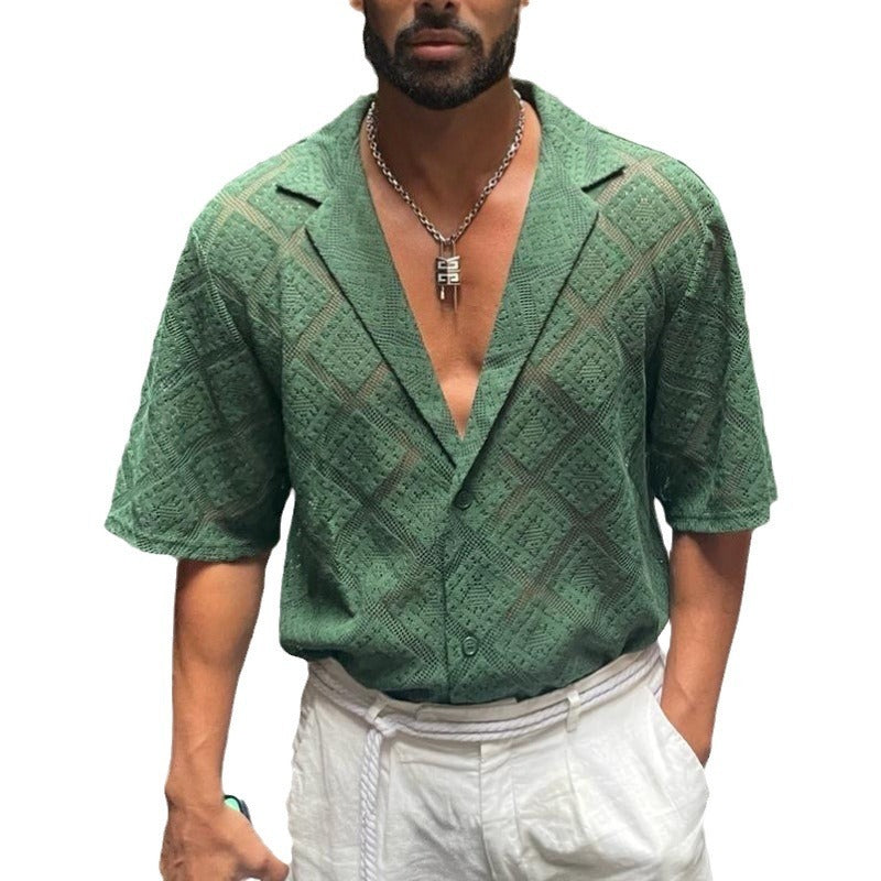 For Her Attention Breathable Short-sleeved Lapel Shirt