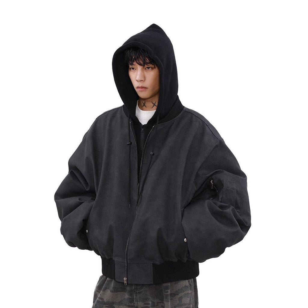 Loose Casual Hooded Coat Idle Style Two-piece Jackets
