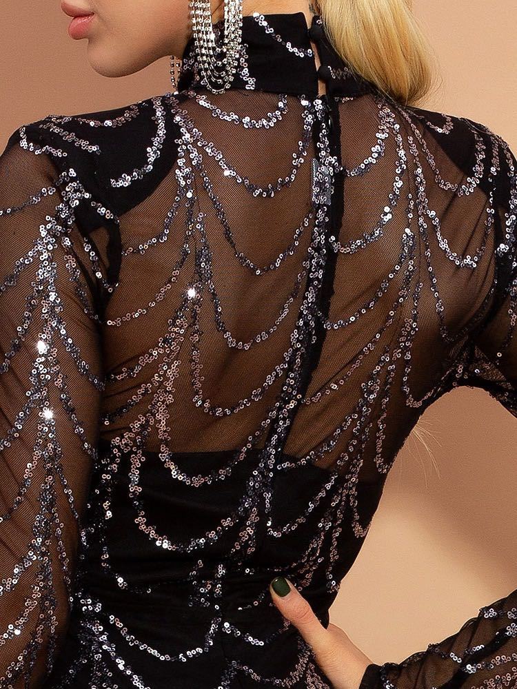 Stole Thee Show Sequins Maxi Dress