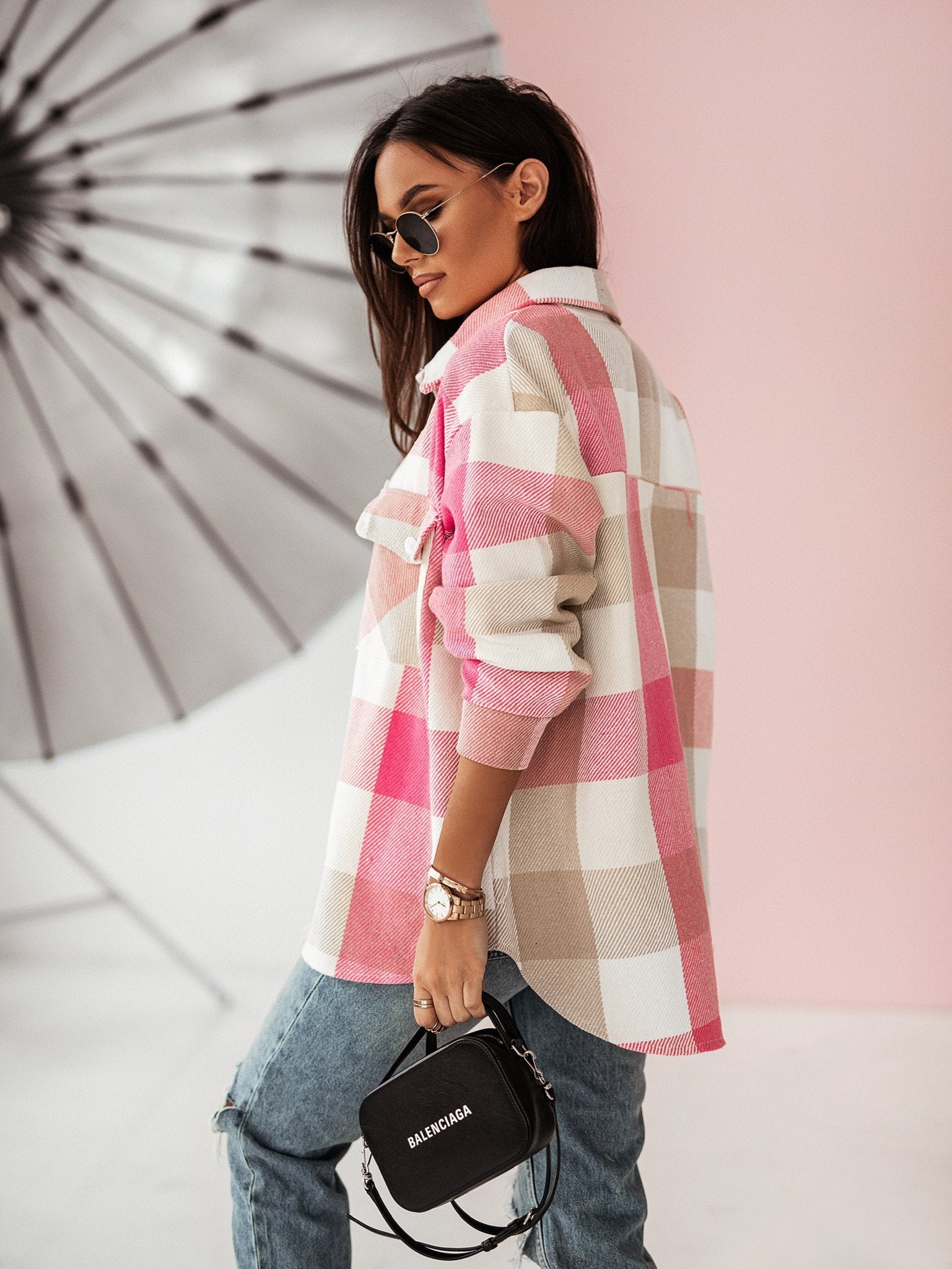 Color Me Plaid Women Wool Top