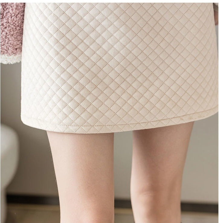 I'm a Lil Teacup Slim Padded Quilted Skirt